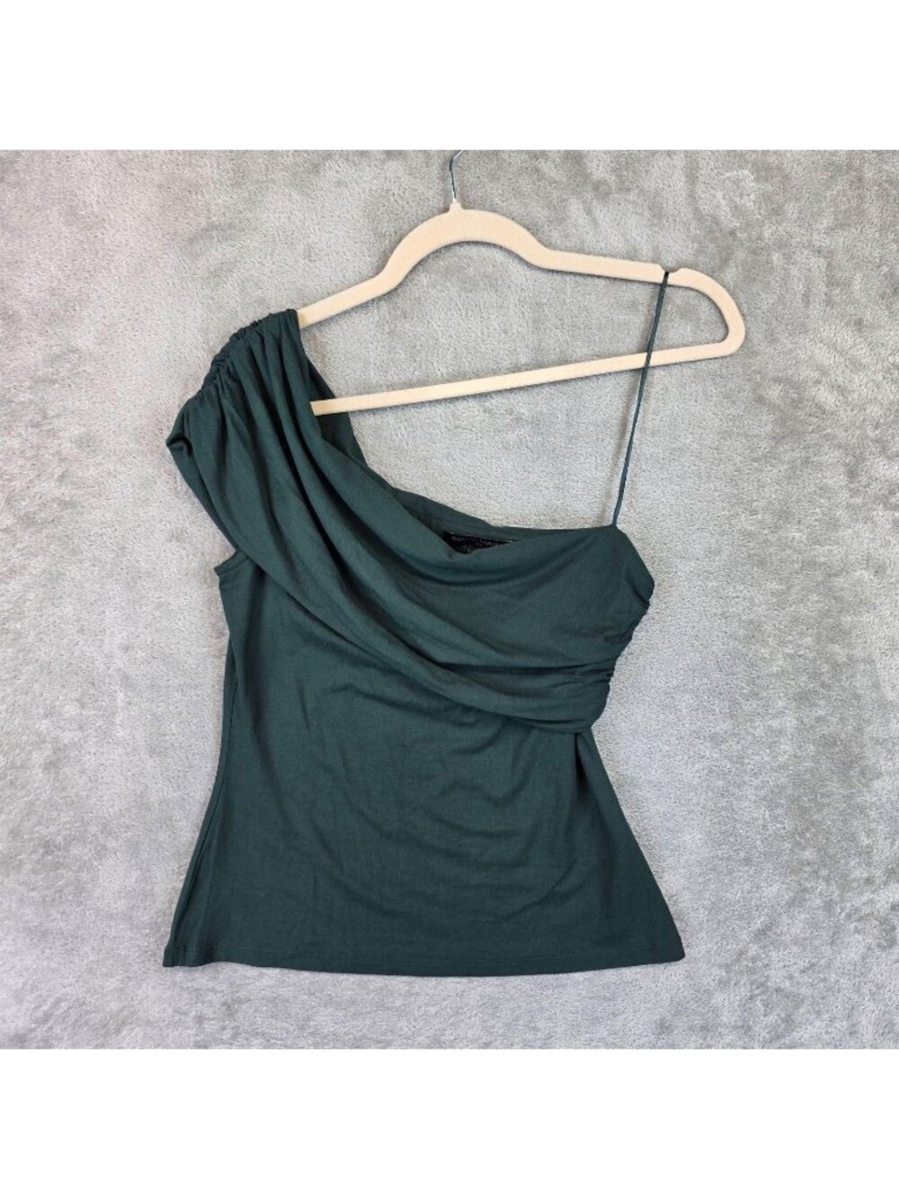 Banana Republic Tank Top Womens XS Green One Shoulder Jersey Summer Party